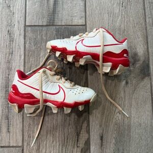 Nike Red and Cream baseball  cleats